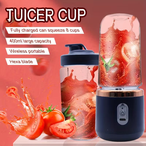 Small Portable Juicer Blender – USB Rechargeable Smoothie Maker
