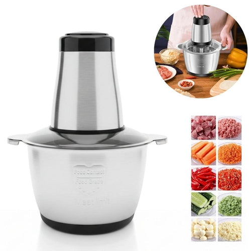 3L Electric Meat Grinder – 4 Blade Full Stainless Steel Body Powerful Food Chopper &amp; Mincer